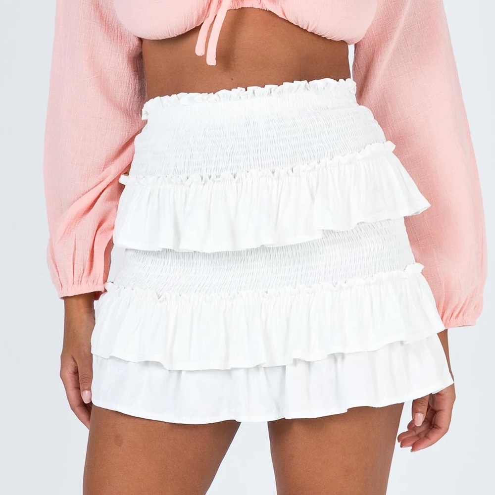 Princess Polly Natalya Mini Skirt - White 0